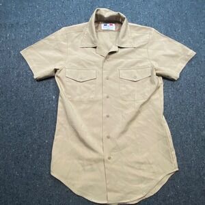 Flying Cross Tactical Tan Mens M Uniform Short Sleeve Work Utility Shirt 4012